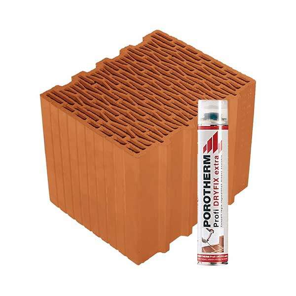 Porotherm Rapid + Dryfix 30 X-therm tégla