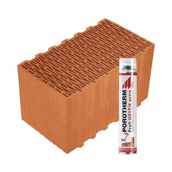 Porotherm Rapid + Dryfix 44 X-therm tégla